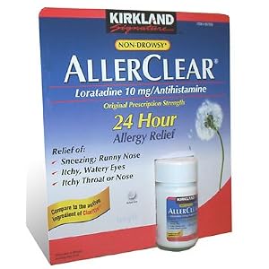 AllerClear-Loratadine 10 mg Antihistamine Tablets, 300 Tablets by Kirkland