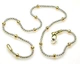 14k Bold Two-tone Saturn Ankle Bracelet