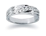 0.12 ctw. Woman's Round Diamond Wedding Band in Platinum