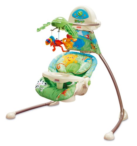 Childrens Toyshop  Spielwaren : Fisher-Price Baby Gear - K6077-9974 - Rainforest Babyschaukel