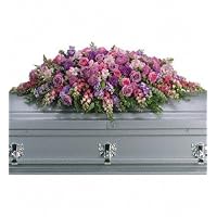 Lavender Tribute Casket Spray