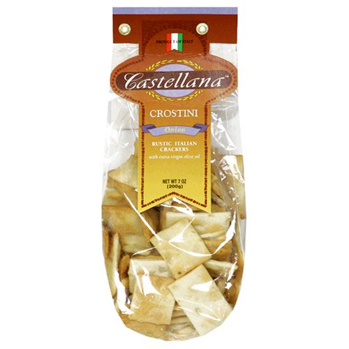 Castellana Crostini, Onion, 7-Ounce Bags (Pack of 12) by Castellana