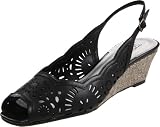 Trotters Womens Melanie Wedge Sandal,Black,11 N US Sandal