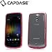 【ストラップホールつき】CAPDASE docomo GALAXY NEXUS SC-04D ソフトジャケット Fuze DS (クリスタル・クリアー液晶保護シート つき) クリアー/クリアーレッド SJSGI9250-3F09