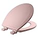 Mayfair 46EC 023 Molded Wood Toilet Seat with Lift-Off Hinges, Round, Pink