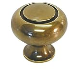1 1/4 Dia Antique Brass Knob