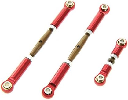 GPM Racing Turnbuckle Set for 1:10 Traxxas Slash 4X4 + Other TRX Models, Red