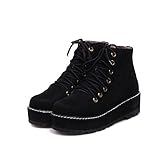 Charm Foot Womens Platform High Top Martin Boots (7.5, Black)