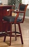 Swivel Bar Chair in Cherry by Coaster Furniture