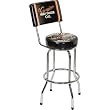 Harley-Davidson Oil Can Bar Stool with Backrest