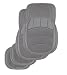 Kraco K4504AGRY Grey Multi-Season Rubber Universal Fit Floor Mats, 4 piece