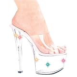 Ellie Shoes Women's L7-VANITY (with lights) 7' Heel Mule