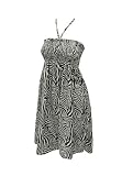 LALEELA Hot & Sexy Noire Zarba Tube Imprimé Tunique Sun Top Halter Dress Cadeau Saint - Valentine Valentin