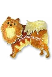 Pomeranian Sterling Silver and Enamel Pin