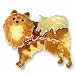pomeranian5 - Clearly Charming Pomeranian Sterling Silver and Enamel Pin