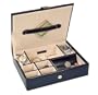 Carson Black Faux Leather Valet