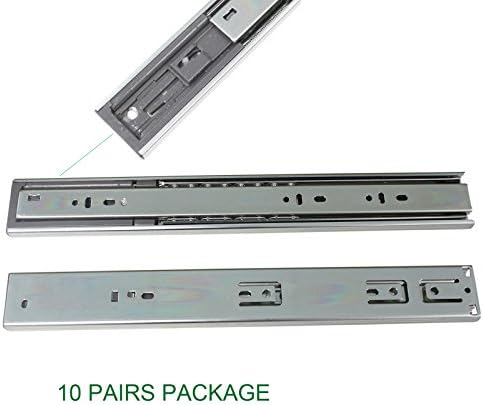 Fashion Kitchen Soft Closing 100 Pounds Ball Bearing Drawer Slides 14 Inch,10 Sets Pack