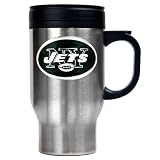 New York Jets Stainless Steel Thermal Mug W/ Emblem