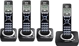 iDECT Q1i QUAD BLACK CORDLESS ANSWER MACHINE TELEPHONE