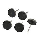 uxcell 研磨頭　ゴム砥石　25mmx4mm　ゴム　研磨用 円筒形　ブラック　金属　シルバートーン　5個入り