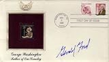 Gerald Ford autographed George Washington stamp First Day Cover