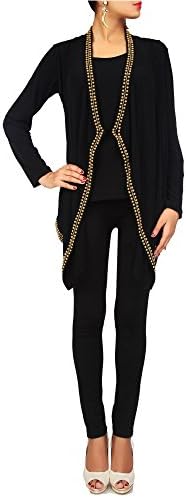 Ranna Gill Indian Bollywood Designer Wear Black Full Sleeves Jersey Women Jacket