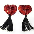 Nipple Tassles - Red Sequins