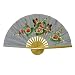 Hand-painted Folding Decorative Wall Fan - Butterfly & Flower Design
