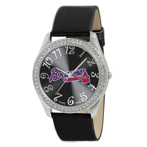Game Time Women's MLB-GLI-ATL Glitz Classic Analog Atlanta Braves Watch