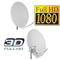 Antenne Opticum SAT Sch�ssel 80 cm Alu, LH-80 Hellgrau NEU FullHD HDTV
