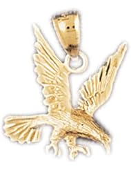 Dazzlers Solid 14k Gold Flying Eagle Charm Pendant Available in three colors from jewelsberry (weights: 1.8 grams only)