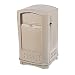 Rubbermaid Commercial HDPE 50-Gallon Plaza Trash Container with Swing Door, Rectangular, 25.25" Width x 24.75" Length x 42.125" Height, Dark Green
