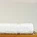 Bare Cotton Luxury Hotel & Spa Towel 100% Genuine Turkish Bath Sheets Dobby Border, White, Set of 2