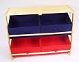 Wooden children's storage unit with removable boxes