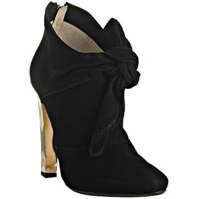 Jimmy Choo black suede 'Erica' knot detail ankle boots