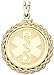 14k Yellow Gold Circle Medical Alert Pendant title=