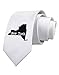 TooLoud New York - United States Shape Printed White Neck Tie
