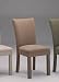 Kitchen & Housewares : Set of 2 Contemporary Brown Microfiber Parson Dining Chairs