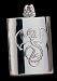 Alchemy Gothic ~ WYVEREX DRAGON FLASK ~ Death's Head - Polished English Pewter - Imported -AAF27