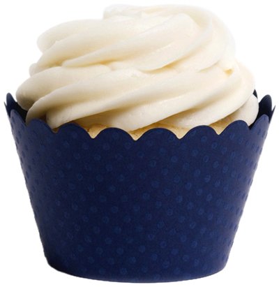Dress My Cupcake Standard Navy Blue Cupcake Wrappers, Set of 100