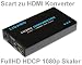 High Quality Scart HDMI Konverter Converter Adapter Wandler + Upscaler auf 720p/1080p + integrierter Verstärker - Scart zu HDMI