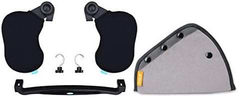 Cardiff Booster Seat Headrest with Seat Belt Adjuster, Gray