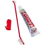 Petrodex Dog Dental Care Kit, Poultry Toothpaste, 2 Toothbrushes