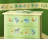 Wallies Jenny's Animal Safari Giraffe Monkey Cutouts