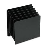 Buddy Products 576-4 Classic steel slant file, 6 sections, 9-7/8w x 5-1/4d x 10-1/2h, black