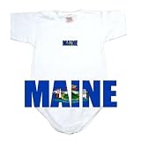 BABY BODYSUIT WHITE FLAG COLOR  MAINE  3 - 6 Months