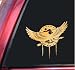 Eagle Shield Native American Vinyl Decal Sticker - Mirror Gold