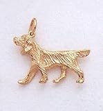 Irish Setter Charm In 14kt Gold