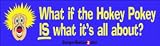 What if the Hokey Pokey is what its all about? - funny bumper stickers (Medium 10x2.8 in.)