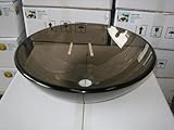 IMAGE OF Bathroom Clear Brown Glass Vessel Sink for Faucet,vanity
